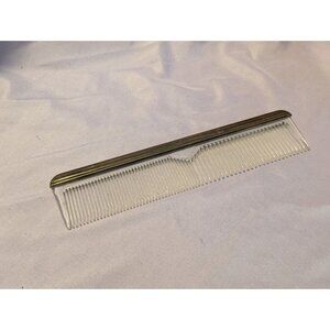 Vintage Gold Tone Vanity Hair Comb